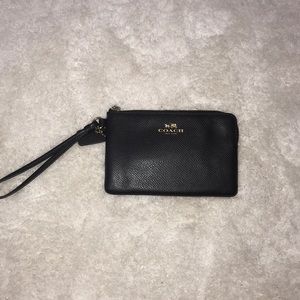 NEVER USED Coach black small wristlet